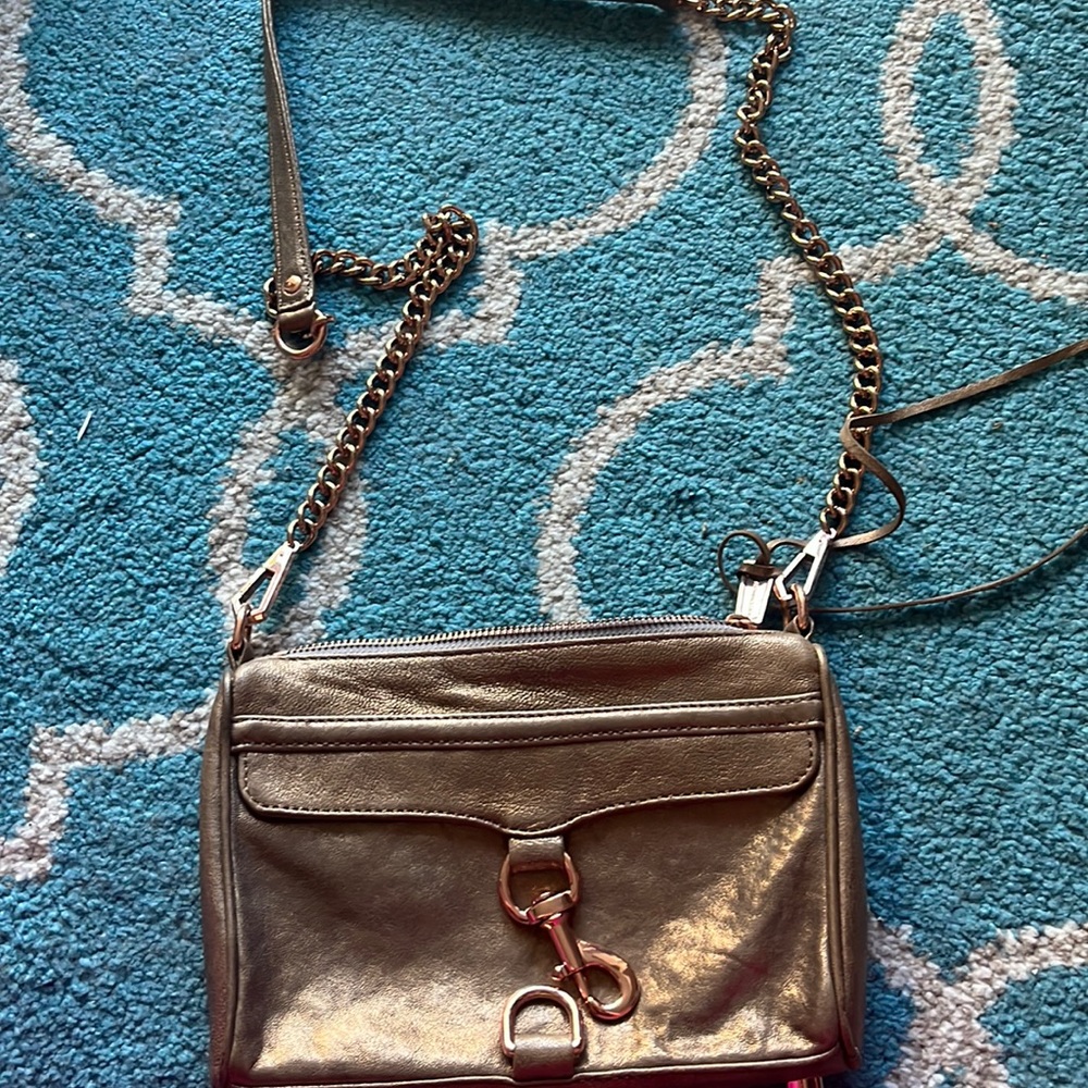 Rebecca Minkoff Metallic/ Tan Crossbody/ Shoulder Bag